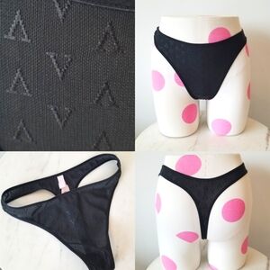 Victoria's Secret Vintage Y2K Nylon High Waist Iconic V Logo Thong Panty NWT HTF